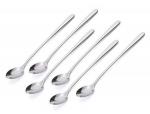 Stainless Steel Long Spoons silver 12 pcs