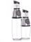 Belwares Olive Oil Dispenser Bottle, Oil and Vinegar Cruet with Drip-Free Spouts-1 piece, long bottle only 500ml