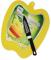 Apple chopping board with knife