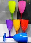 Colored wine glass
