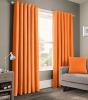 Orange Curtain (3M) (2Panels,each 1.5M) + FREE WHITE SHEER