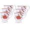 Bone china red rose shapely cup