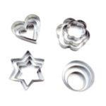 Baking Moulds Stainless Steel Cookie Cutters Plunger Biscuit DIY
