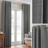 GREY Curtain (3M) (2Panels,each 1.5M) + FREE WHITE SHEER