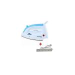 Scarlet Iron Box - 1200W with 5- way socket extension cable - White & Blue