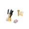 Kitchen Knife Set + Four Wooden Spoons + Kitchen Towels