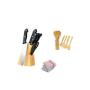 Kitchen Knife Set + Four Wooden Spoons + Kitchen Towels