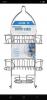 Bathroom Organizers Vertical Fit Shower Caddy silver medium