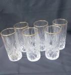 Gold ring flowered glass