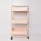 Movable kitchen 3 tier stainless steel pink