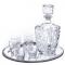 Wine decanter with tap 3litres and 6pc long glasses gold