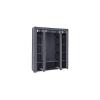 3Column Wooden Portable Wardrobe-grey
