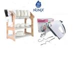 Nunix 3 Layers Dish Rack + Hand Held Electric Mixer