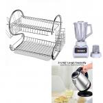 Two Tier Stainless Steel Dish Rack +  2 Litres Electric Kettle + 1.5 Litres Blender