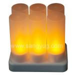 Yellow ABS LED Candles, Set of 6