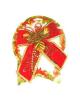 Christmas Bow Red 15X17Cm Wit Merry Christmas Written
