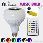 LED Music Bulb With Bluetooth,Music Player With FREE USB disk Multi-Colour standard 6w