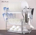 Generic Tier Dish Rack Stainless Steel Utensil Holder & Dish Drier
