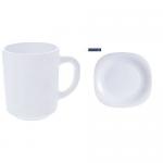 Generic Dinner Plates 6 Pieces + 6 Pcs of Cups - White