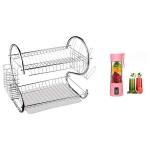 Two Tier Stainless Steel Dishrack plus a Portable Blender