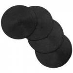 Table Mats Round Black 4 pcs