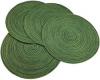 Table Mats Round Green 4 pcs
