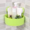 Plastic triangle bathroom suction shelves green