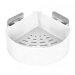Plastic triangle bathroom suction shelves white