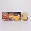 Coloured oval wine glass