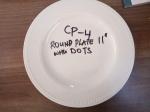 Round PLate With Dots-White