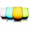 Oval coloured glasses  6 PCs