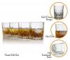 Whisky glasses gold ring 6pcs