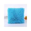 Throw Pillow with Fluffy Pillowcase Blue + free pillow