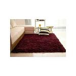 Fluffy Carpets 5*8 maroon/ dark red