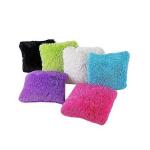 Decorative Fluffy Plush Throw Pillow and Case Cushion Covers green standard