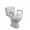 Medical Elevated Raised Toilet Seat with Removable Padded Arms, Standard Seat