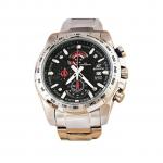 Casio Red and white Dial Watch With Silver Straps.
