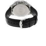 Casio Black Leather Strap Watch With White Dial EFR 539L 1AV