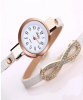Multi strapped watch with infinity crystal dark blue