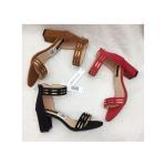 Fashion Chunky Ladies Heels - Suede Heels.