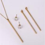 Carjay Jewels Gold Coated Necklace + Matching Gold Coated Bracelet