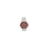 Curren Red Dial Chronograph Watch With Silver Stainless Steel Strap