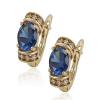 CarJay Jewels Gold Earring Loops -Blue