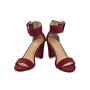 Fashion Wine Red Elegant Chunky Heels