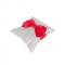Generic White With A Red Ribbon Matt Satin Wedding Ring Cushion