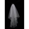 Generic White Pearl Wedding Veil With Seed Beads Waist Length