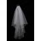 Generic White Pearl Wedding Veil With Seed Beads Waist Length