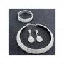 Generic Silver Women Rhinestone Crystal Choker Necklace+Earrings+Bracelet Set Wedding Jewelry