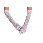 Generic White Women Long Elegant Vintage Lace Elbow Length Full Finger Bridal Wedding Evening Party Prom Gloves Accessories