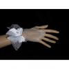Generic White Gauze Gloves With Bow knot Vintage Lace Wrist Short Finger Length Women Bridal Wedding Gloves